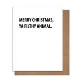Filthy Animal Christmas Card